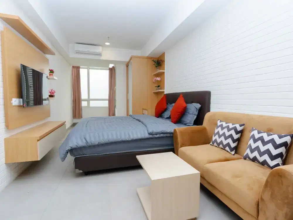 Sewa Apartemen Skandinavia Fully Furnished Lengkap Siap Huni Lt 28 di Tangerang Kota