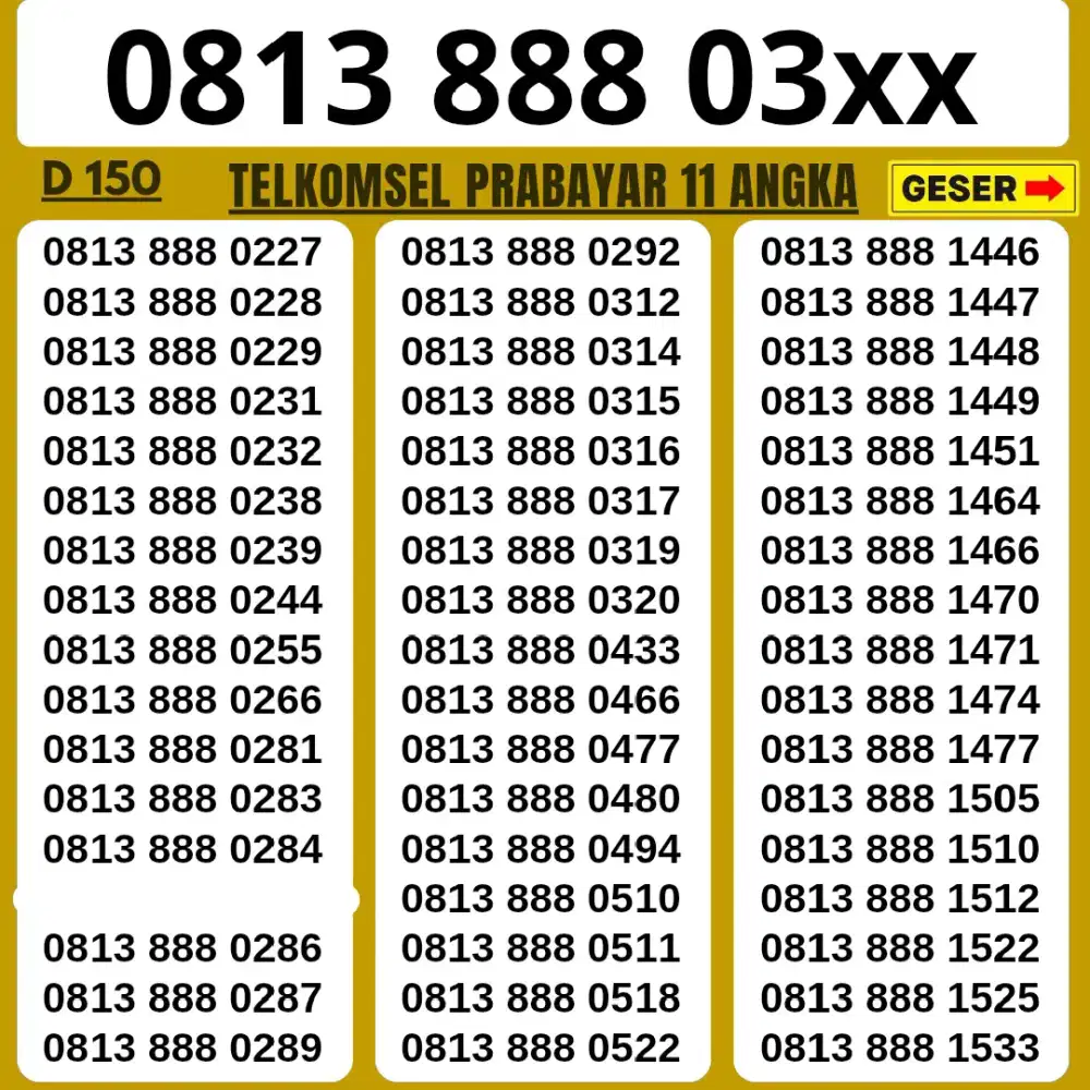 NOMOR CANTIK TELKOMSEL MURAH SERI 18888 BISA COD BAYAR DITEMPAT