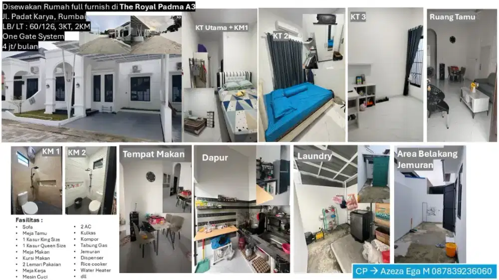 Disewakan Rumah siap huni di The Royal Padma, Rumbai