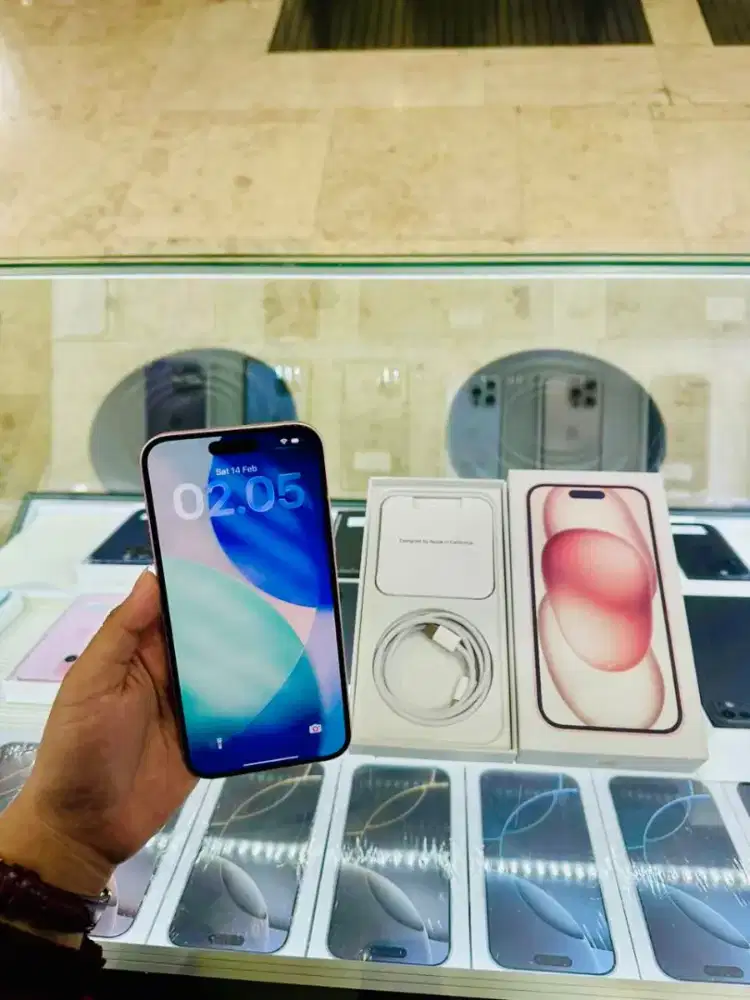 iPhone 15 Plus 128GB warna Pink iBox BH 95%,Mulus dan Fullset