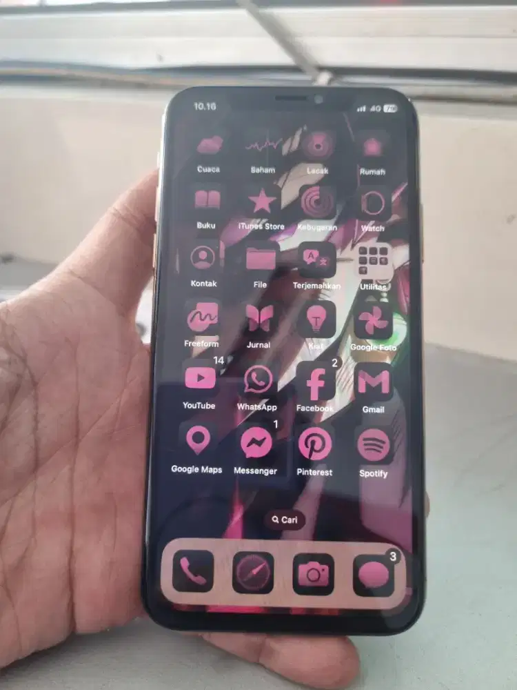Iphone XS 64gb rose gold inter all operator lengkap normal
