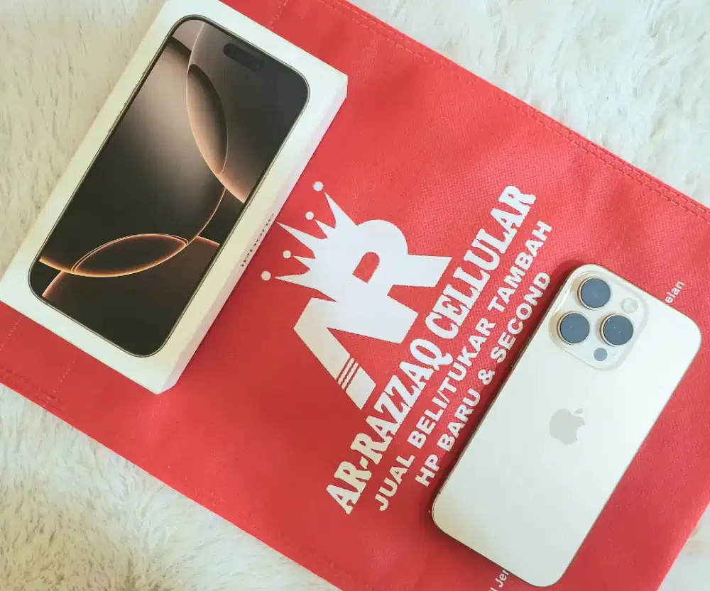 IPHONE 16 PRO 128 GB RESMI IBOX
GARANSI SAMPAI 28 Agustus 2026