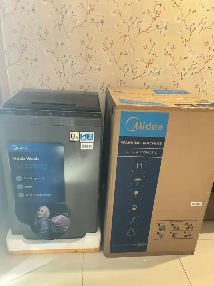 Mesin cuci midea hijab wash 8,5kg like new