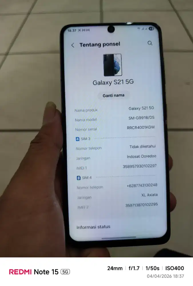 Samsung s21 5g 8+8 internal 256
