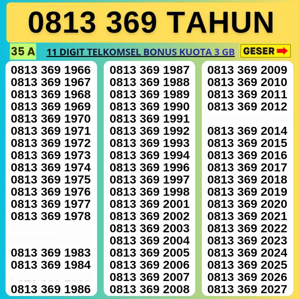 NOMOR CANTIK TELKOMSEL KARTU PERDANA  SUPPORT 4G 5G LANGSUNG DIGUNAKAN