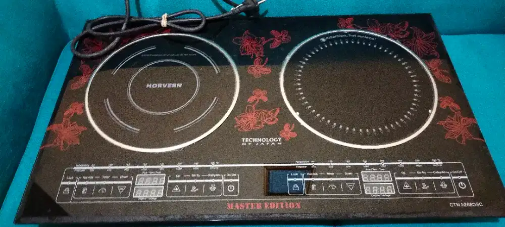 Kompor listrik horvern dua tungku touchscreen