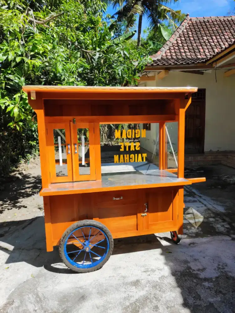Gerobak Angkringan Bakso Mie Ayam PeceL Bubur Sate Martabak Ronde dlL
