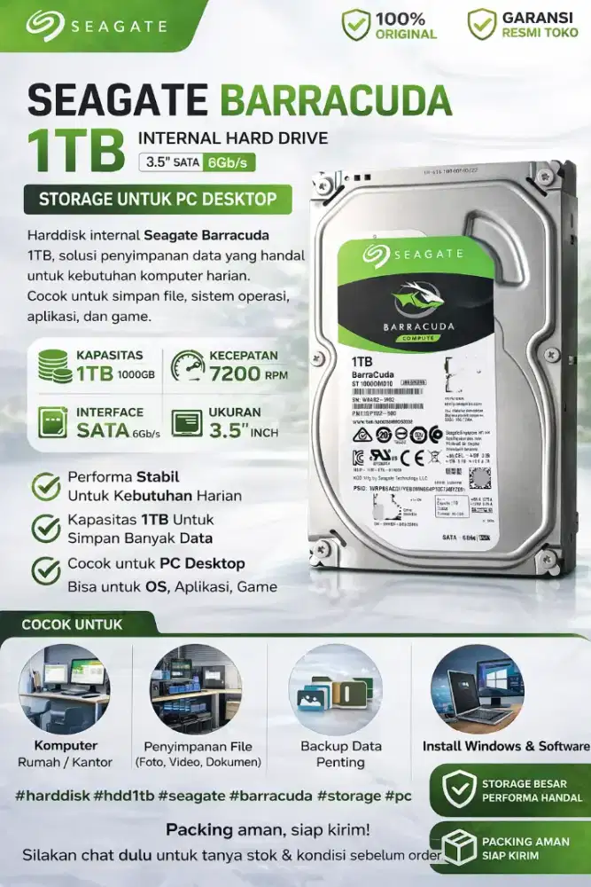 Harddisk Internal 1TB Seagate