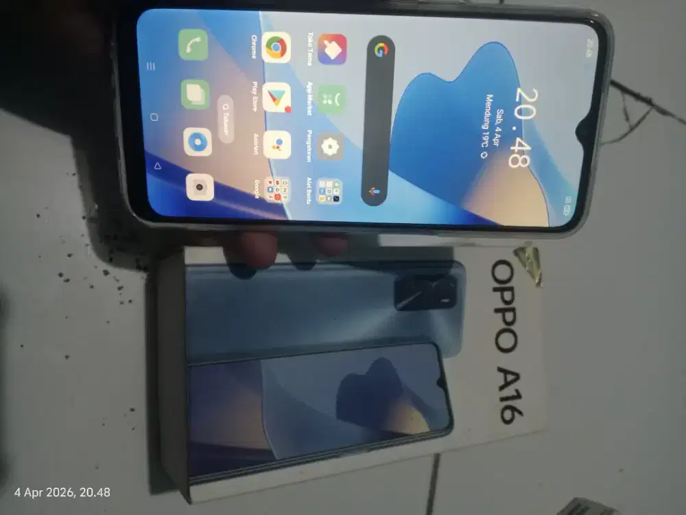 Oppo A16 ram 3/32 gb lengkap casan ori siap pakai fulset nominus