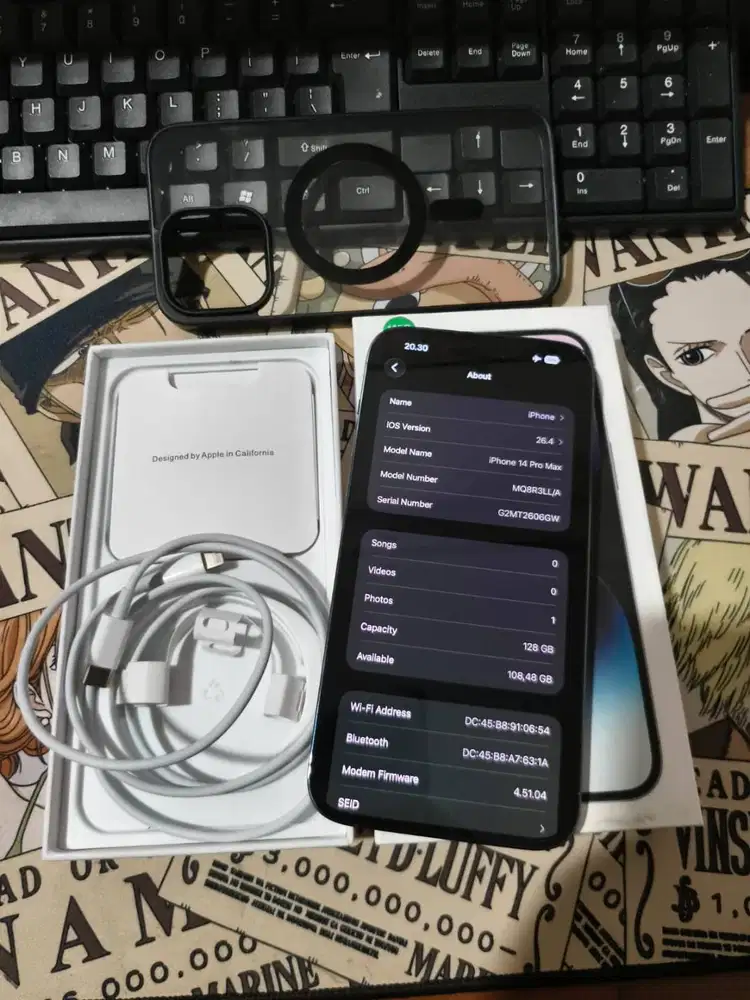Iphone 14 Pro Max 128Gb Ungu Inter All Operator Bh 94% Fullset Like Ne