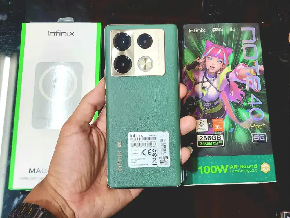 Infinix NOTE 40 Pro+ Plus 5G NFC 12+12/256GB mulus fullset