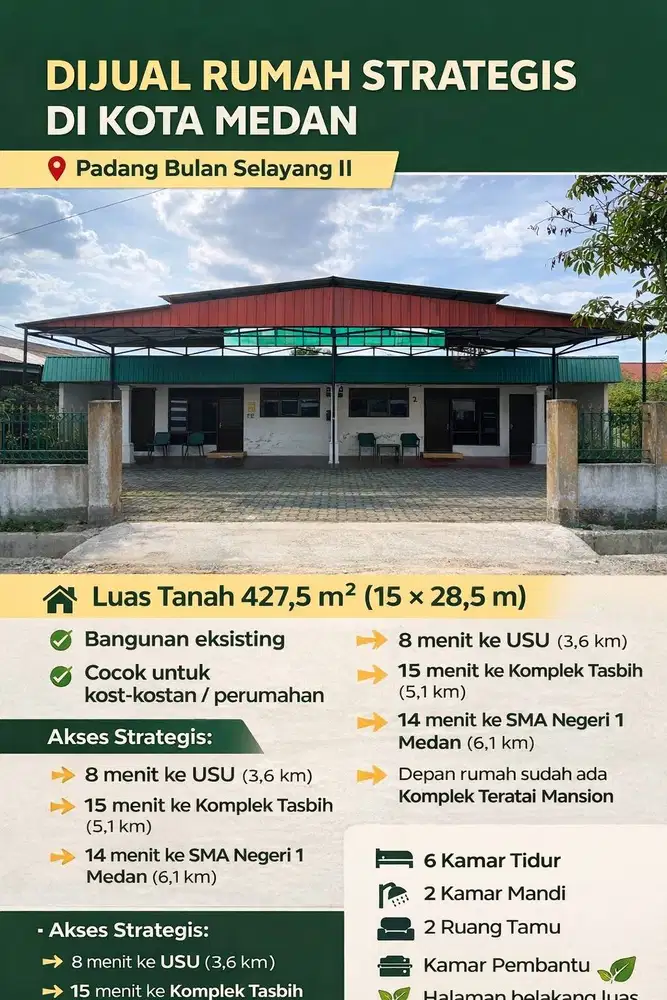 JUAL CEPAT HARGA NETT (Tanah BONUS RUMAH) – Area Strategis