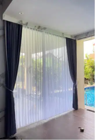 gorden blackout dan vitrase membuat rumah semakin cantik