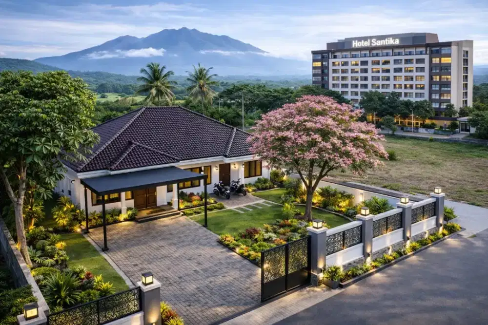 Rumah Strategis Full Potensi Samping Hotel Santika Cipanas Garut