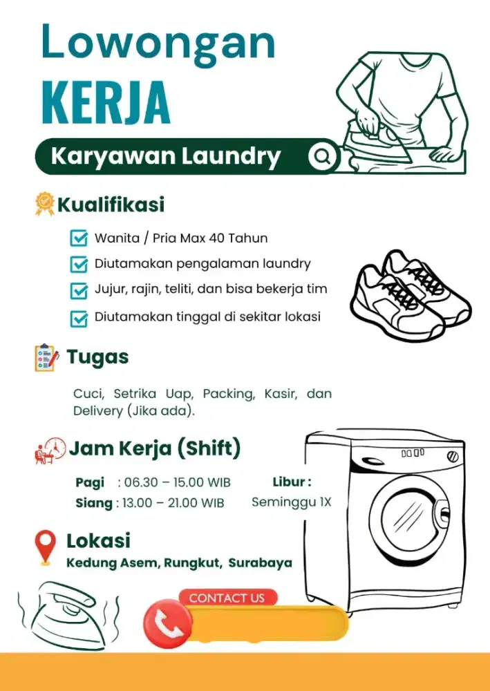 Lowongan Kerja Karyawan Laundry