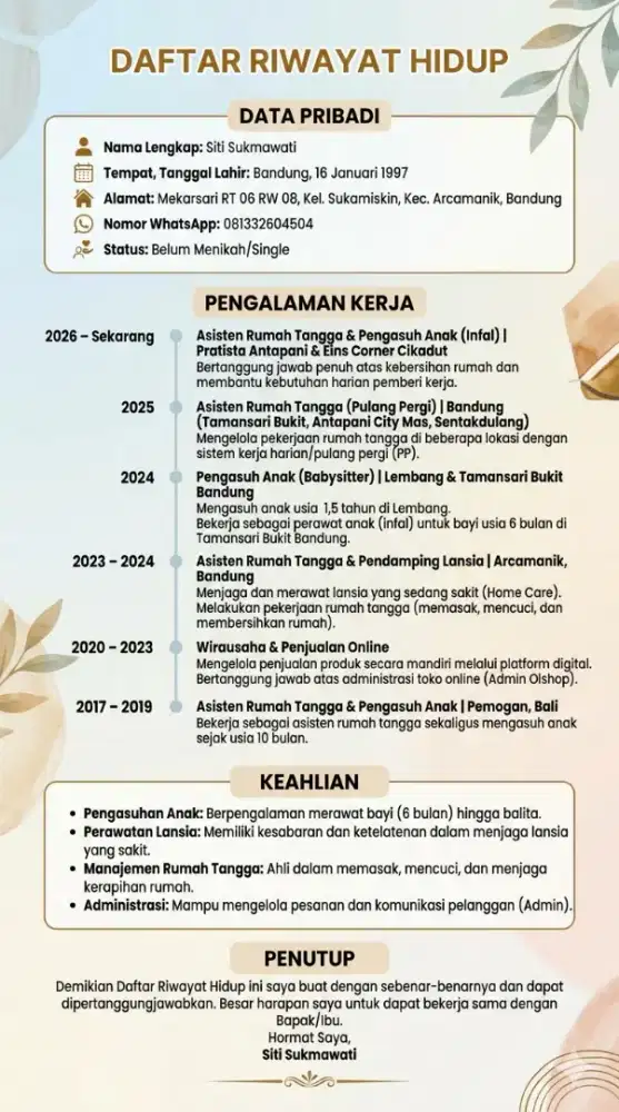 BUKA JASA ART HARIAN