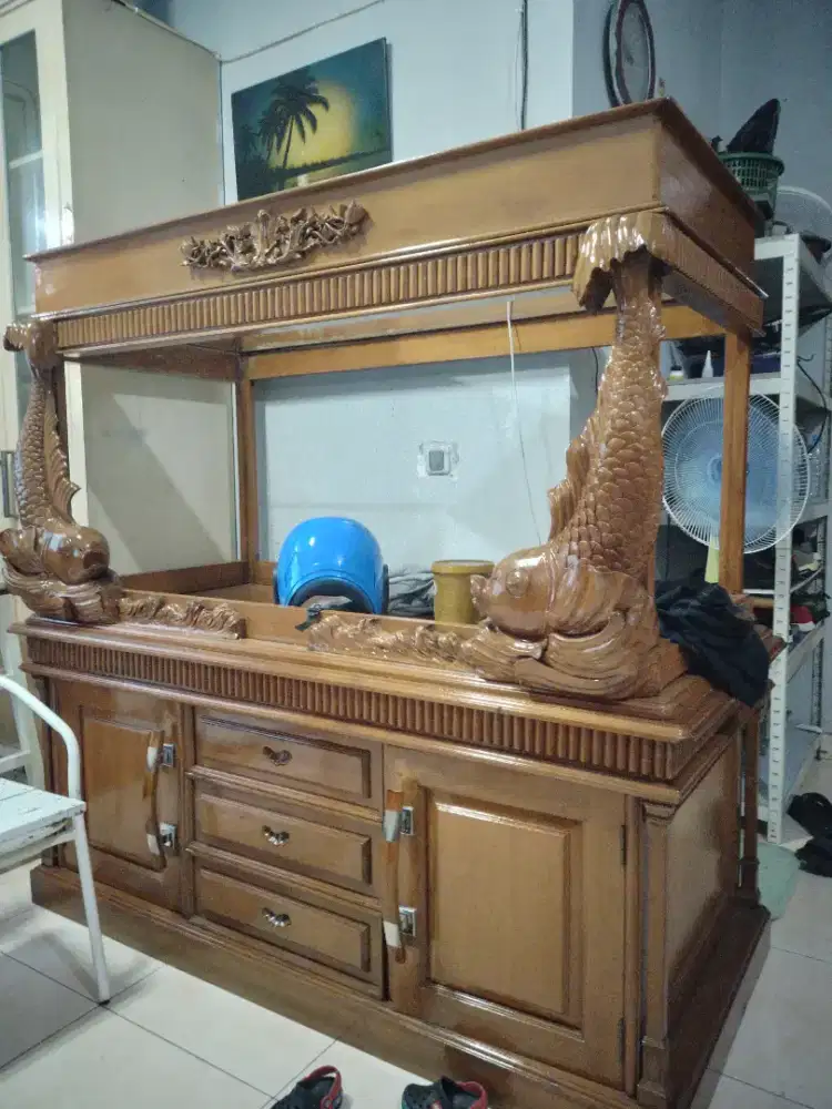 Kabinet aquarium jati tua