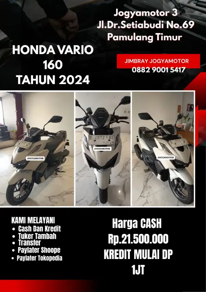 1 - HONDA VARIO 160 CBS TAHUN 2024