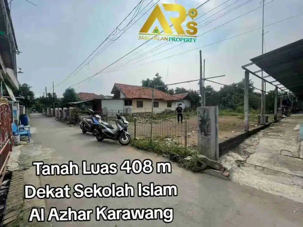 DIJUAL TANAH LUAS 408 m Di GALUH MAS Karawang Belakang SEKOLAH AL AZHAR