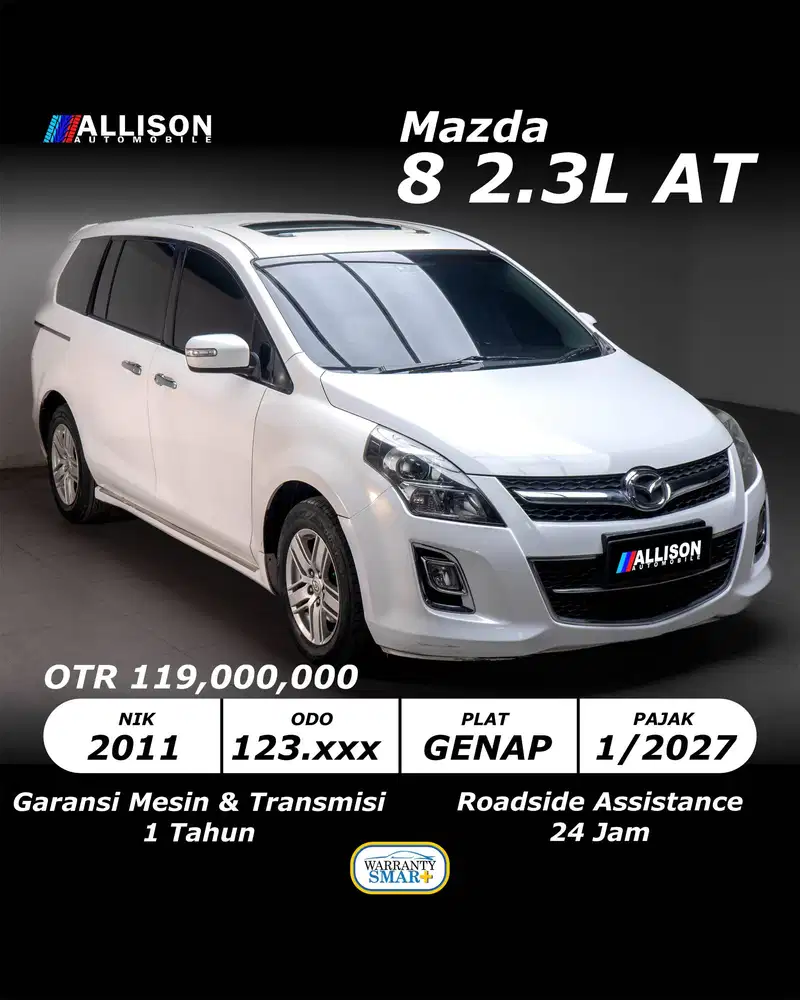 [TDP 17,9 JUTA!!!] Mazda 8 2.3 MPV Metik 2011 NoPol Genap