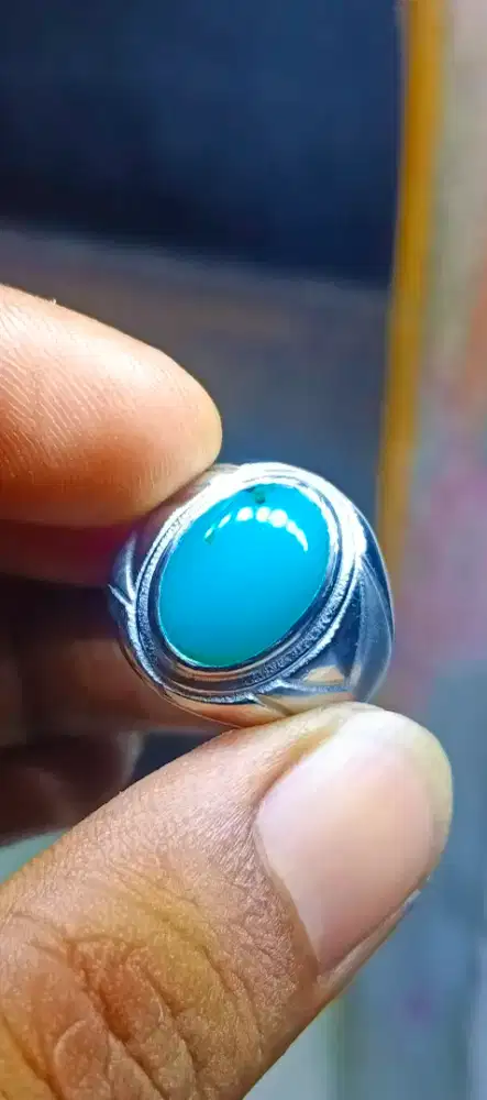 Bacan doko majiko Bluis sewarna ring titanium doff size 7