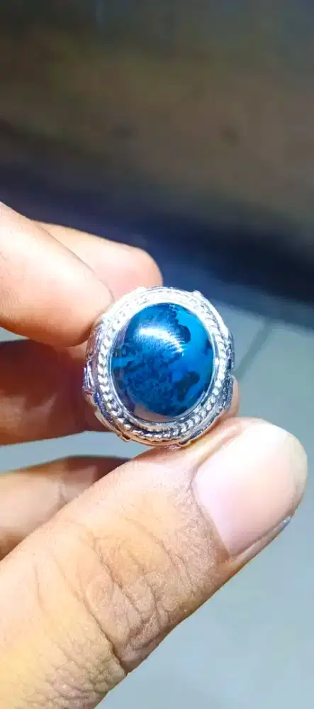 Bacan Totol coklat ring alpaka super size 7/8