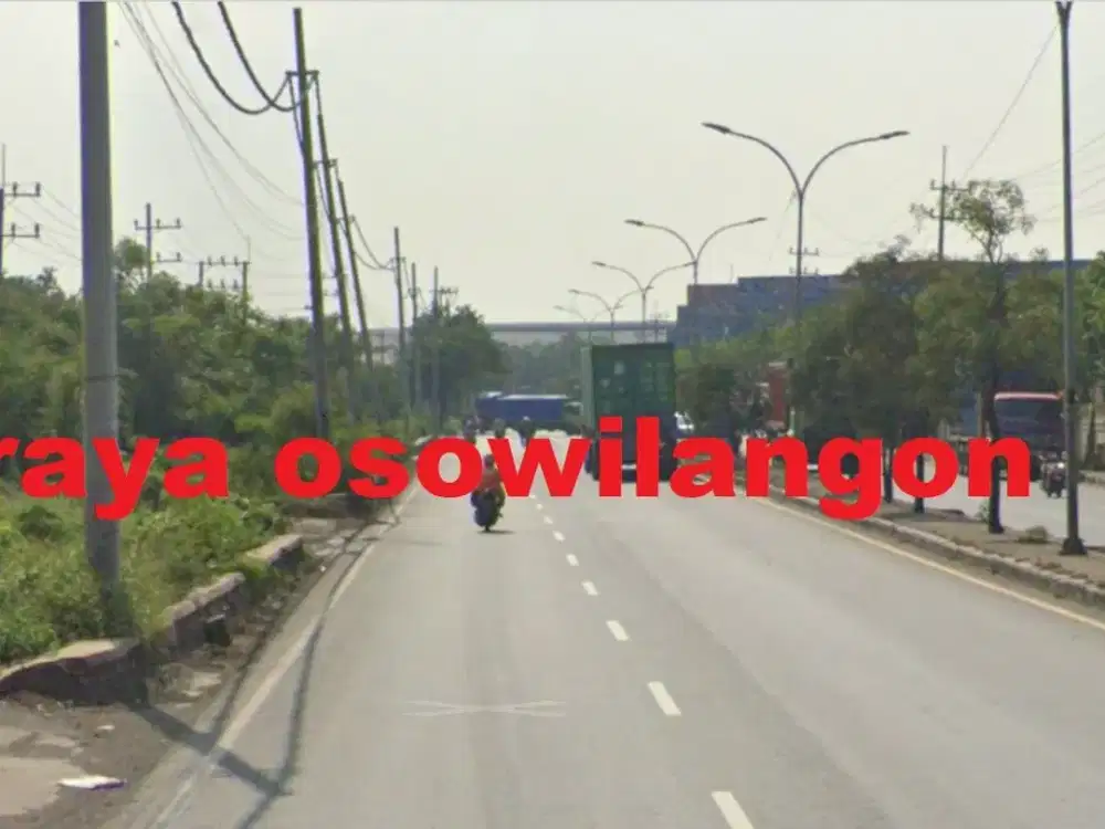 dijual tanah padat raya osowilangon, nol jalan raya strategis