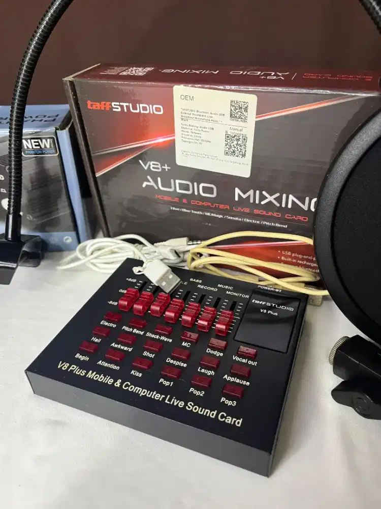 Taffware TaffStudio V8 Live Soundcard – Fullset Minus /Perlu Perhatian