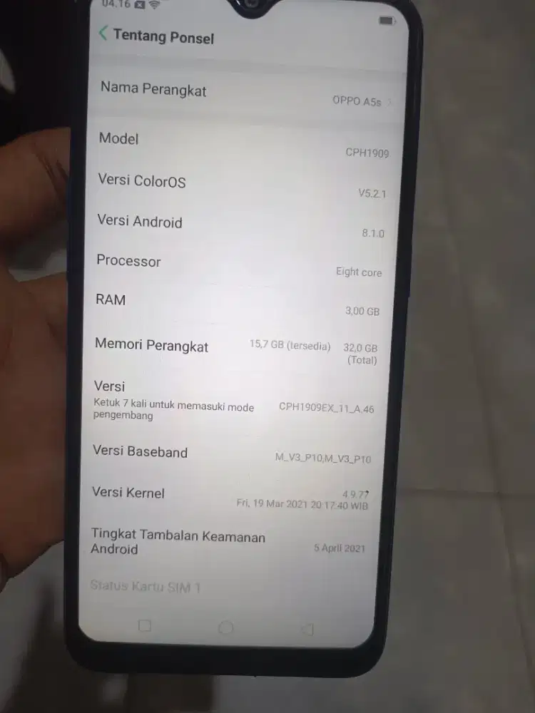 Oppo a5s mulus ram3/32