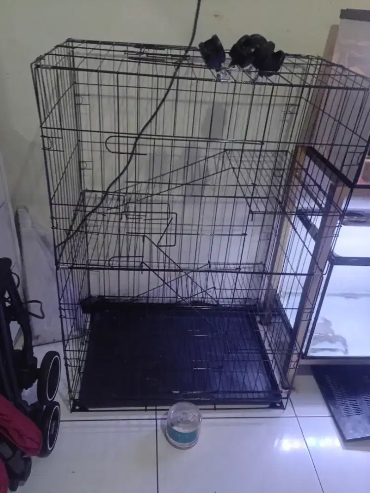 Kandang besi 3 tingkat bisa di lipat