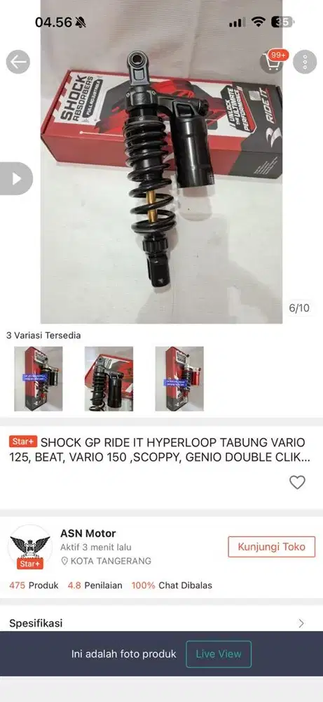 Jual Cepat BU. Shock hyperloop double click fungsi semua