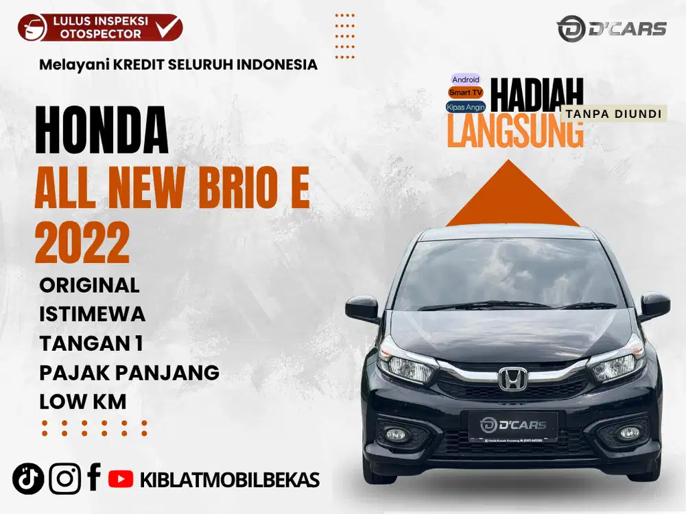 HONDA BRIO E 2022 MATIC ORIGINAL ISTIMEWA DP MINIM TANGAN 1