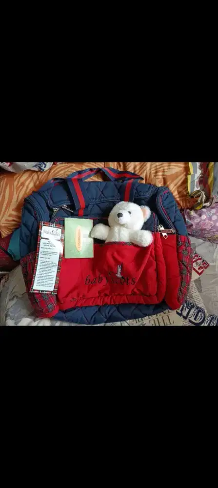 Dijual Tas Bayi serbaguna ukuran besar baby scots plus 3 boneka second