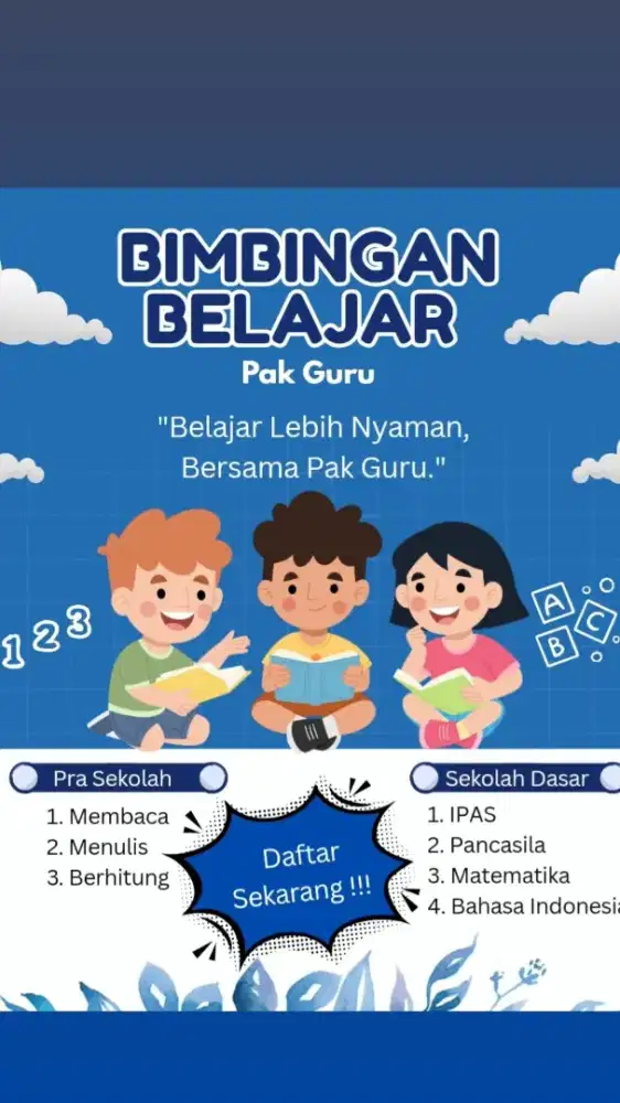 Les Private Calistung & Mapel SD Jakarta - Belajar Nyaman & Terjangkau
