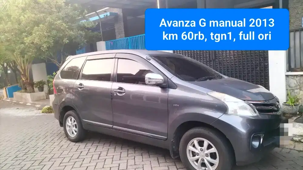 Avanza G manual 2013,km60rb,pjk baru. Nol spet. Ban tembus. Simpanan