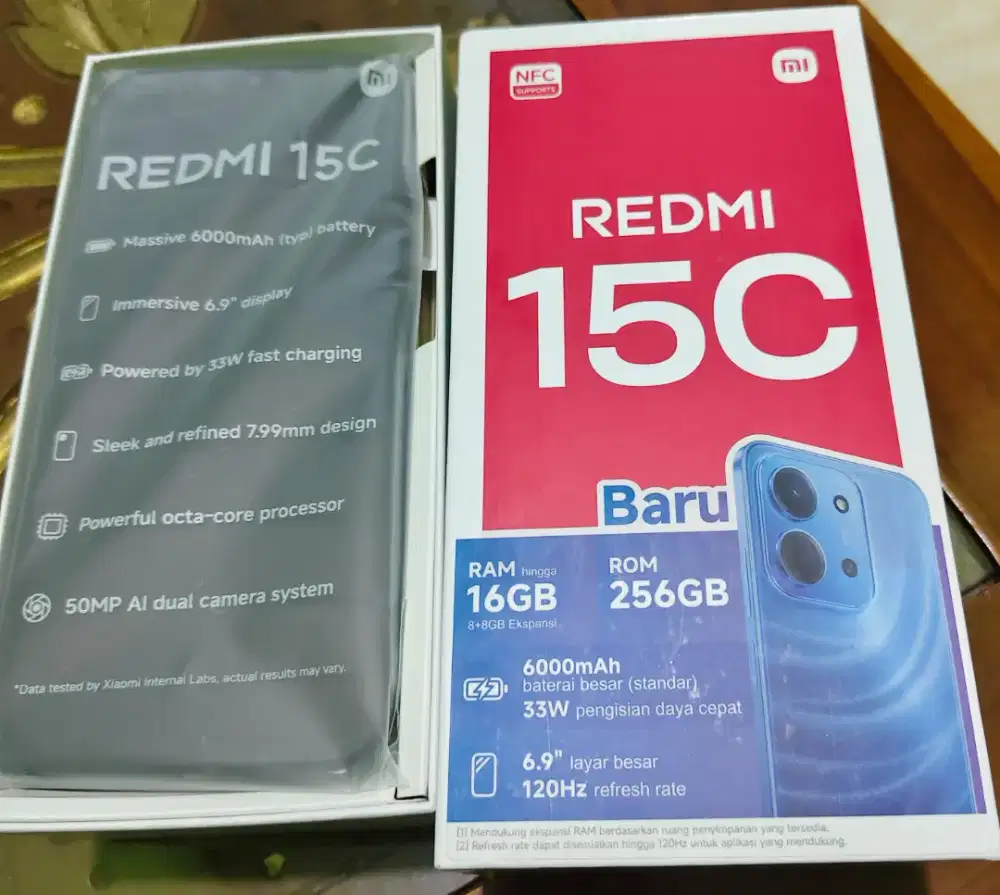 Redmi 15c 8/256 like new garansi resmi 12 bulan