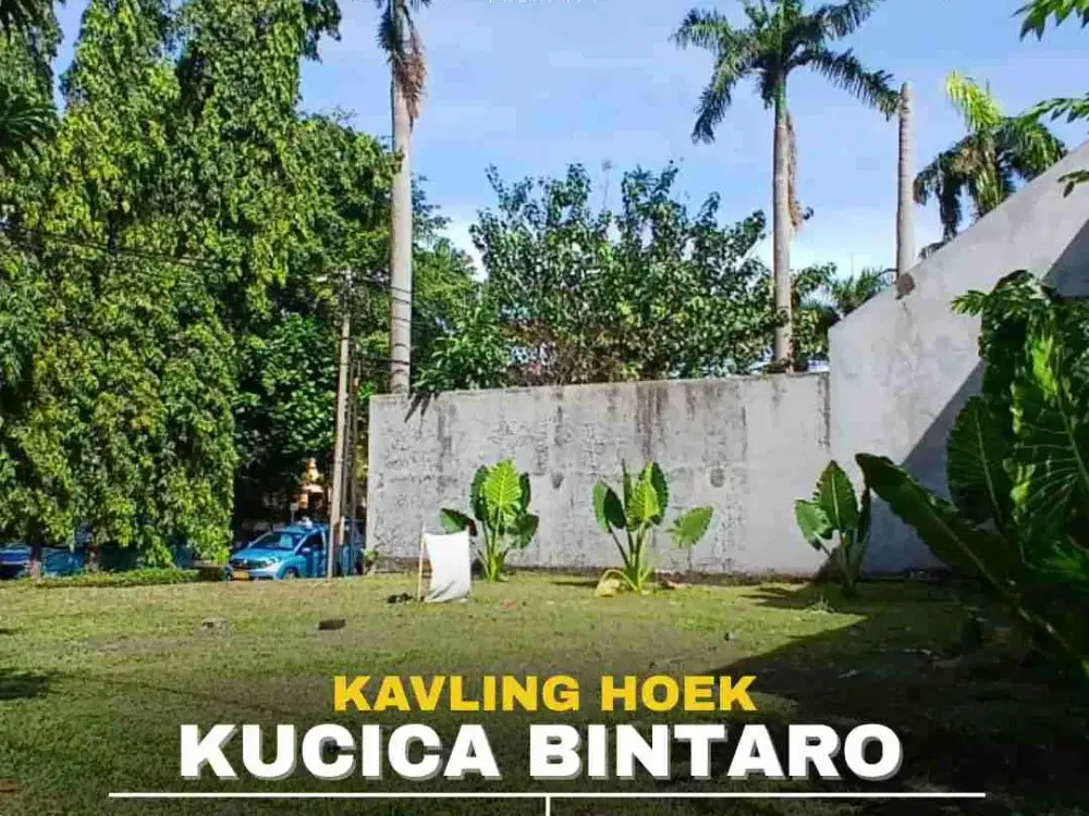 Dijual tanah kavling siap bangun posisi hook di Kucica Bintaro Jaya Sektor 9.