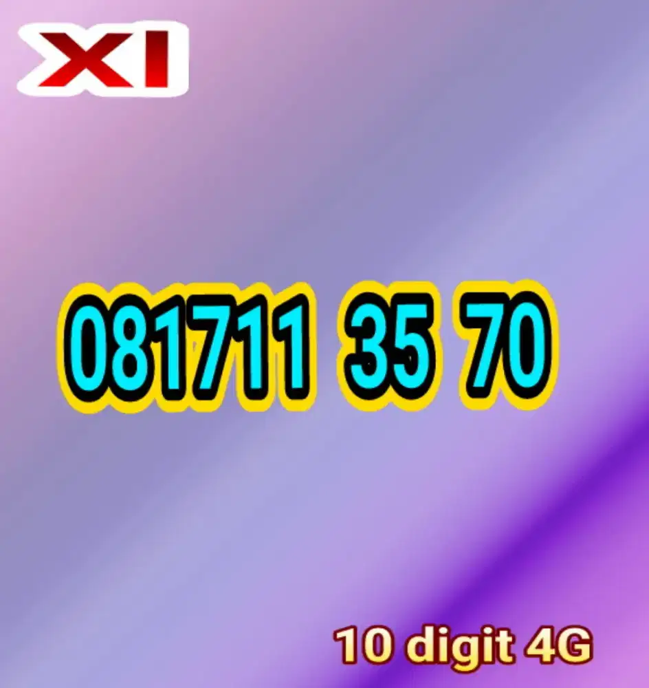 Perdana XL 10 angka cantik murah