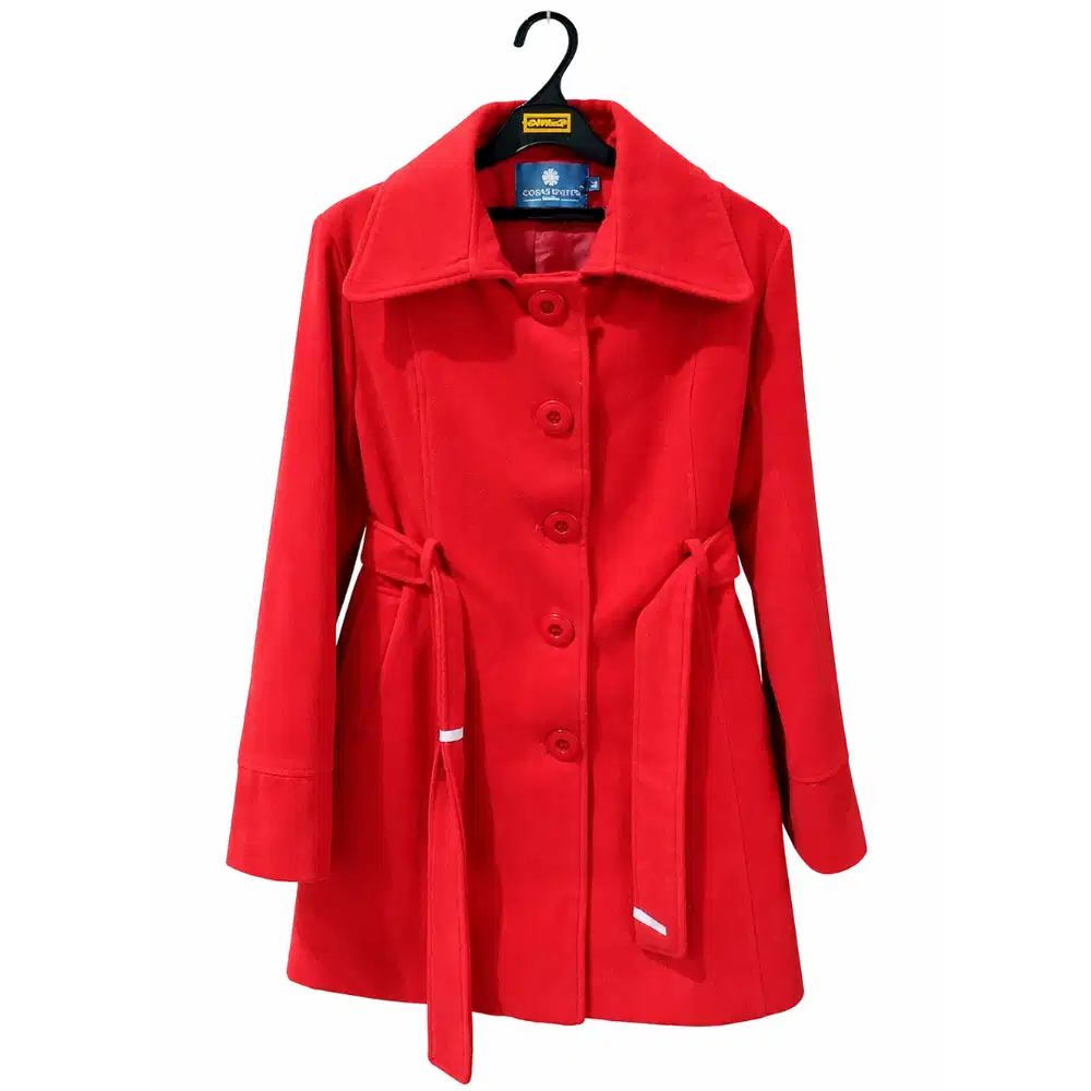 [PTII-23] Preloved Coat Wanita Elegant Belted Coat COSAS UNITED - M