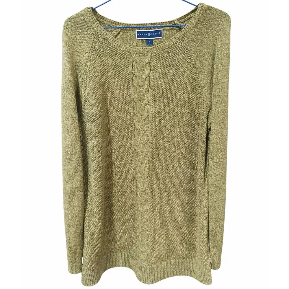 [PTII-26] Premoved Sweater Rajut Wanita Cable Knit KAREN SCOTT - M Oli