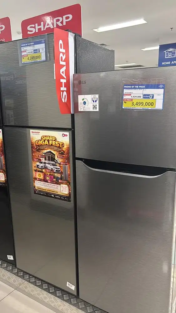 Kulkas lg 2pintu silver