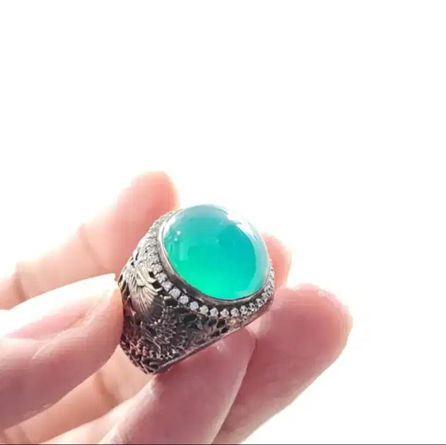 Bacan Kolektor Permata BACAN Perak Microsetting Istimewa Ring Naga