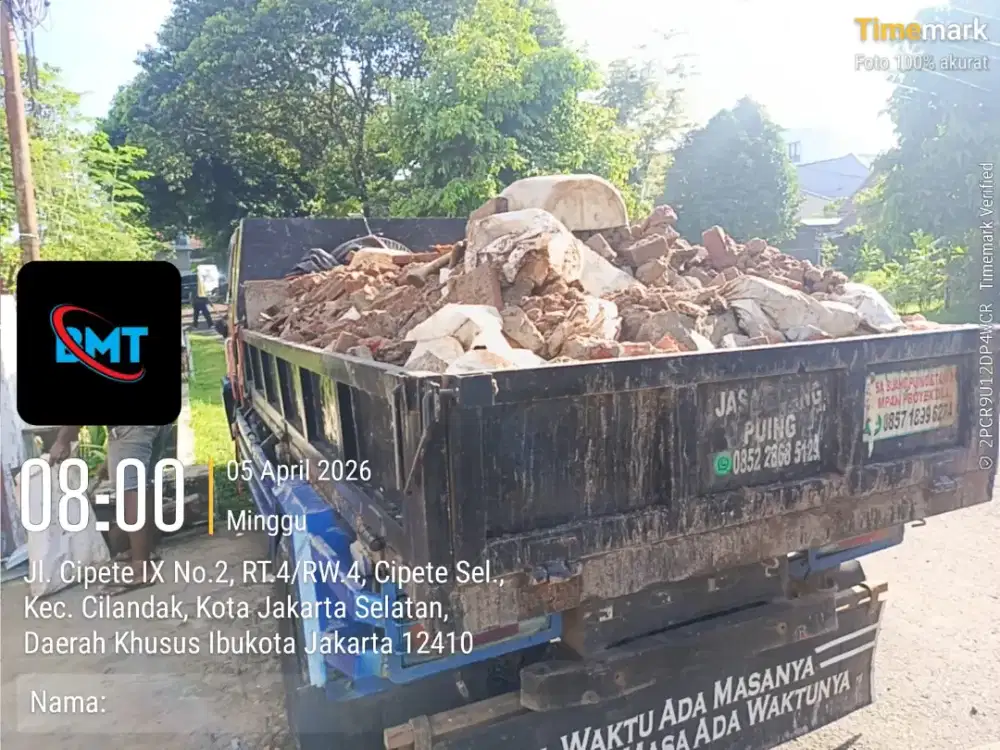 Jasa buang puing dan sampah