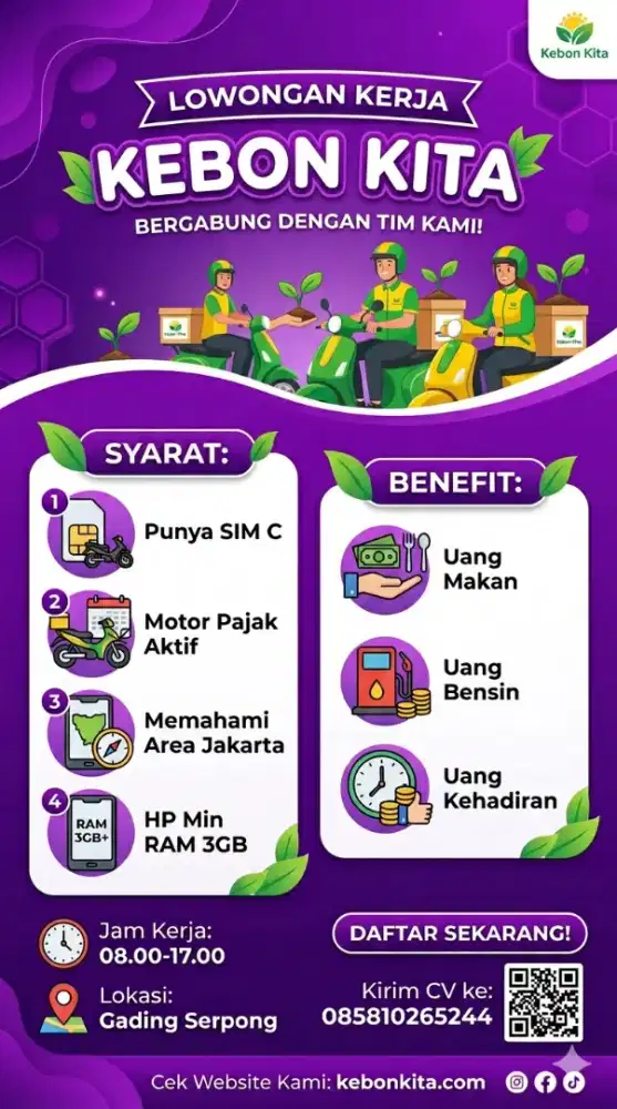 DIBUTUHKAN KURIR KEBON KITA