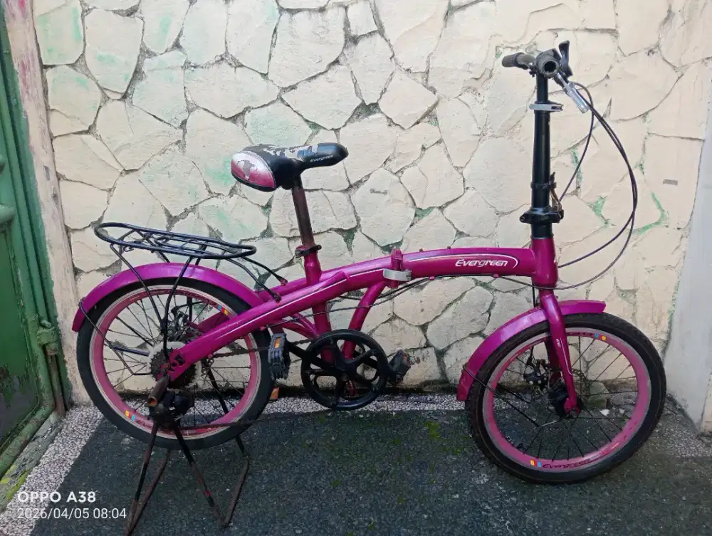 Jual butuh sepeda lipat Evergreen UK 20 gigi 7 speed minus kabel putus