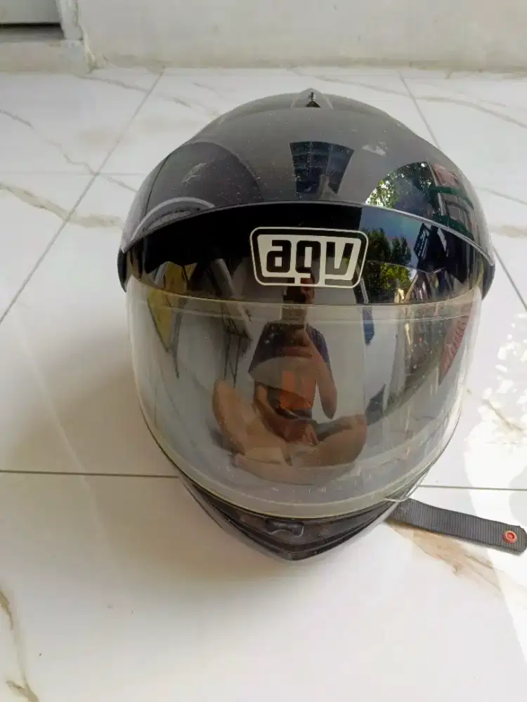 Helm AGV full Black full face + half face