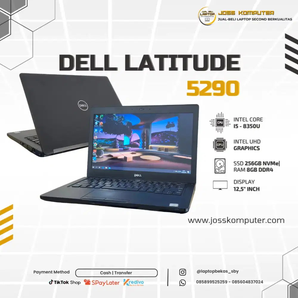 Laptop Second Dell Latitude 5290 Core I5-8350U (8GB/SSD 256GB)