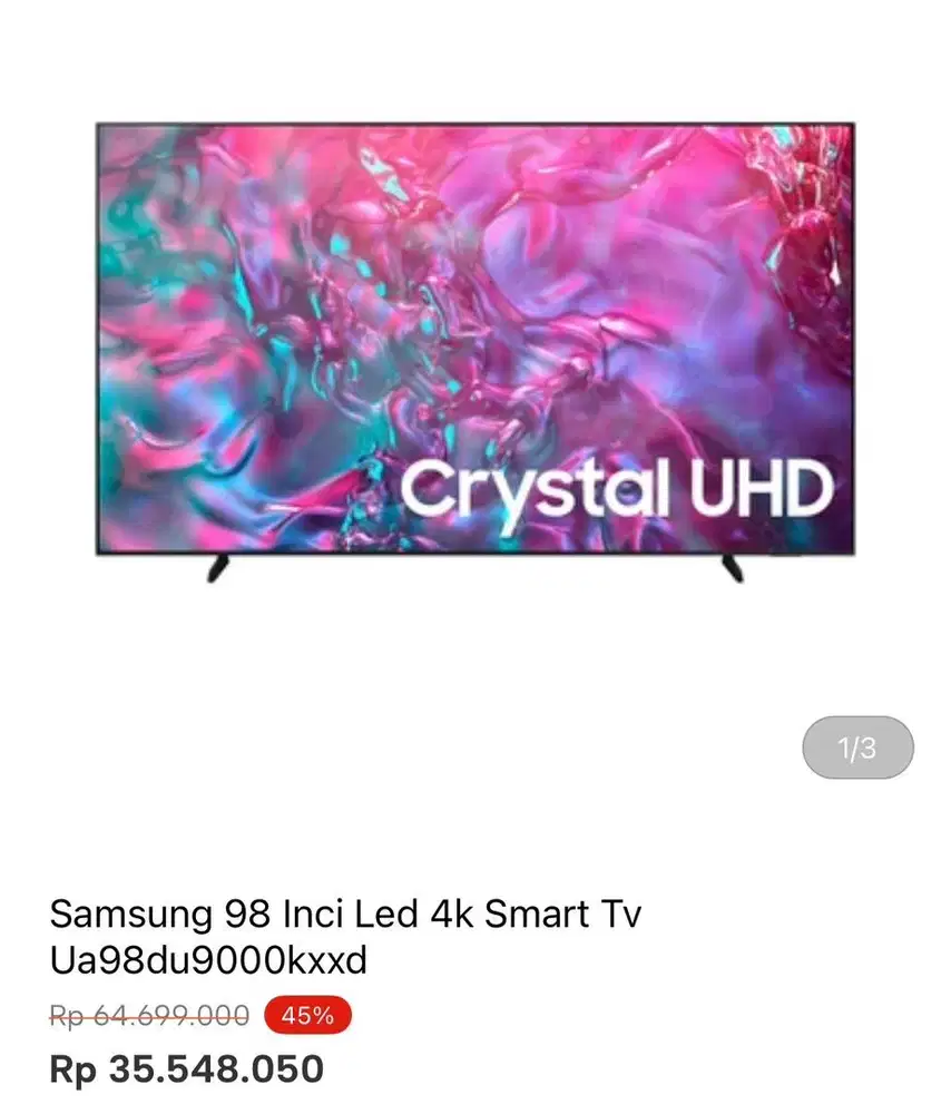 SAMSUNG SMART TV 4K 98inci