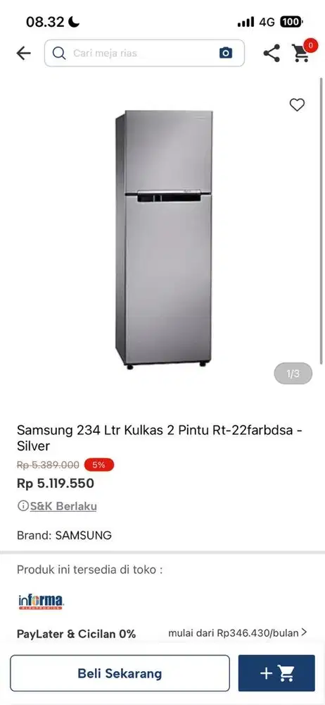 samsung kulkas 2 pintu