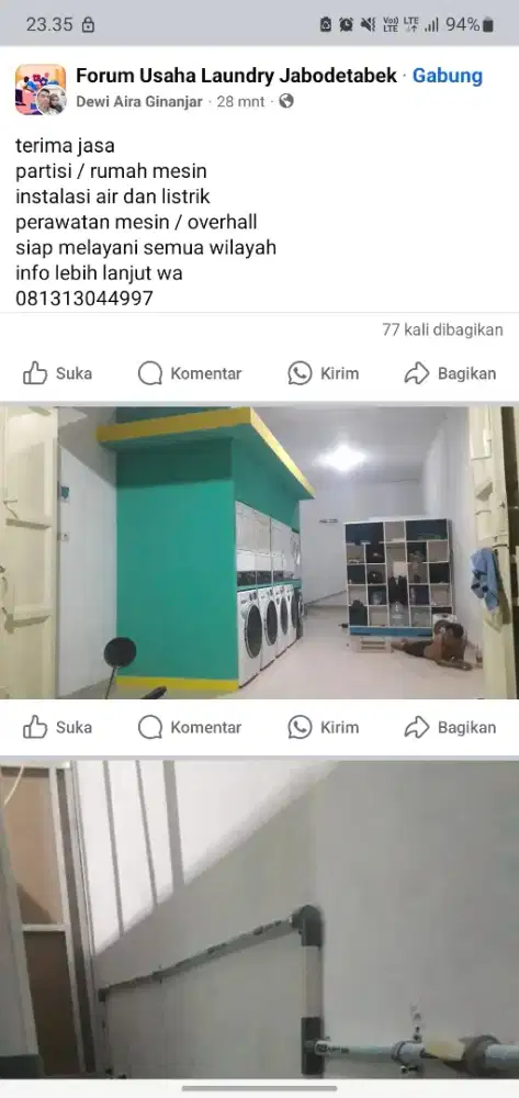 Lowongan kerja laundry bagian setrika plus packing